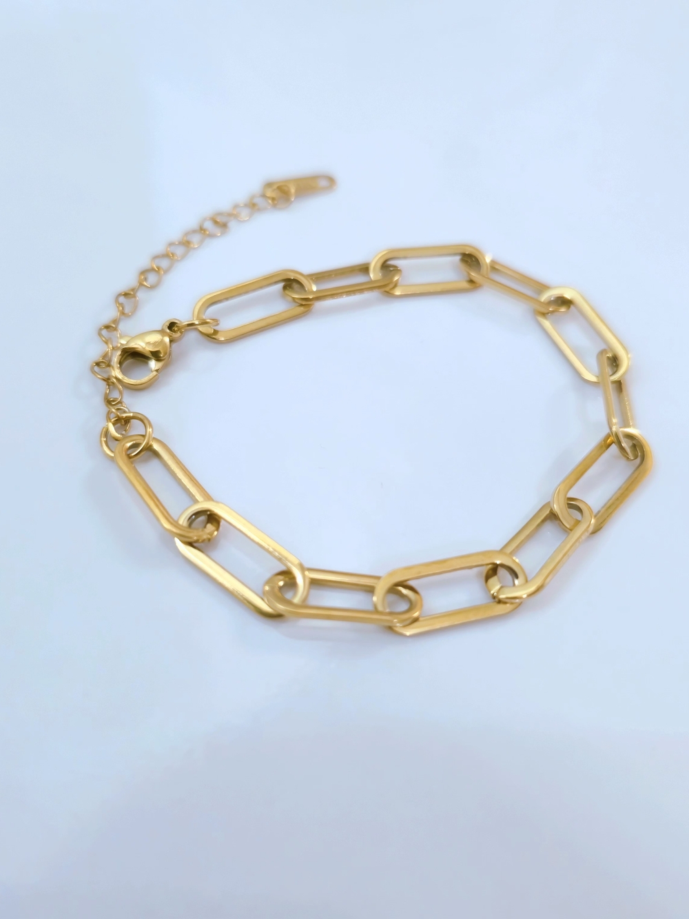 18K Gold Plated Chain Link Bracelet - Women Jewelry PaperClip Trendy Aesthetic 5